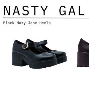 Nasty Gal Black Mary Jane Heels